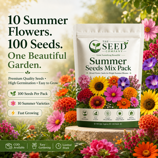 TSC Summer Mix Seed Combo – 10 Summer Varieties | 100 Seeds Pack